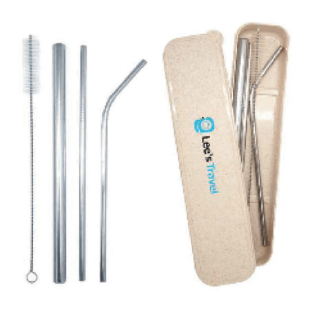 4-in-1 Premium Stainless Steel Drinking Straw Gifts Set