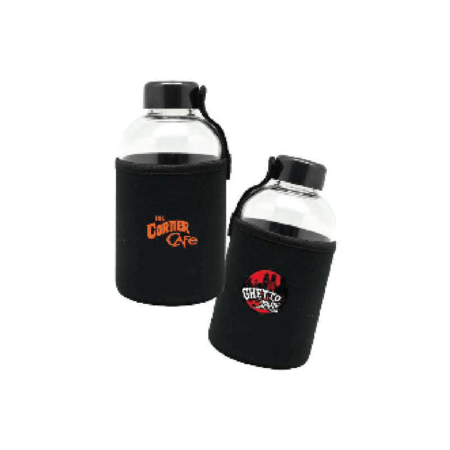 SPORTS High Silica Glass Bottle With Pouch