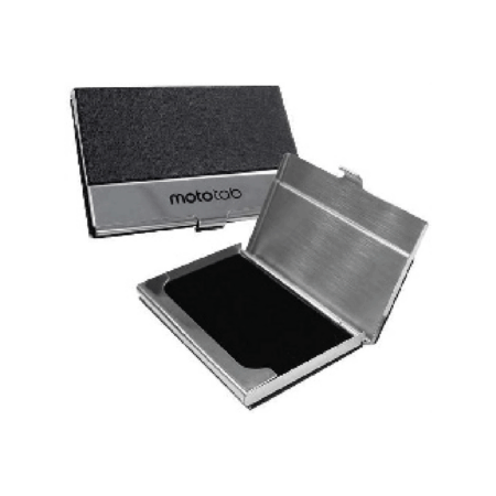 Slim Faux Leather Name Card Holder