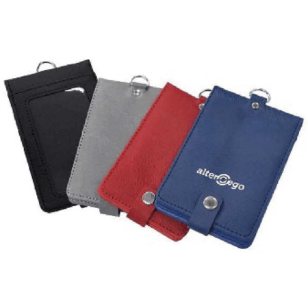 Double Layer PU ID Holder Flip Open Wallet With Snap Closure