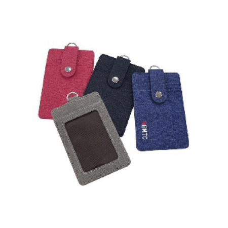 Korea Fabric ID Holder With Snap Closure