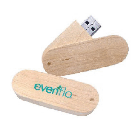 Wooden 360 Swivel USB Flash Drive