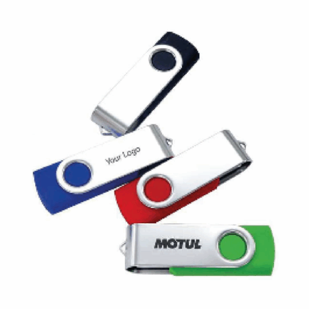 Metal Swivel Rubber Coated USB Flash Drive