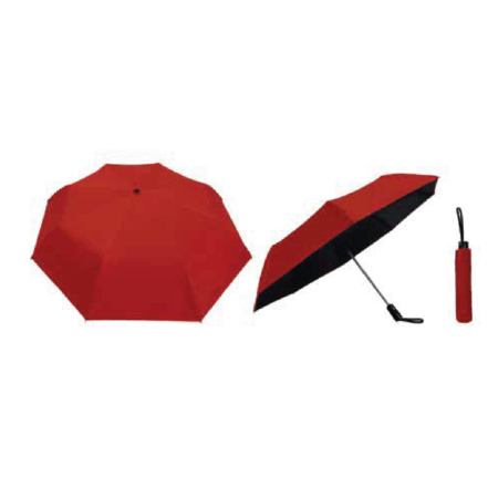 21" Black Coated Foldable Umbrella