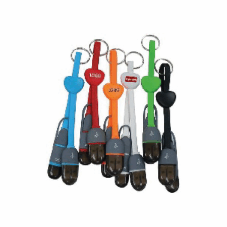 USB 2-in-1 Charging Cable Key Chain