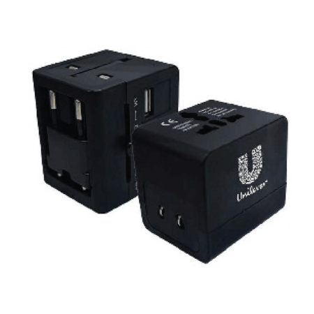 AH-New Coated USB Worldwide  Travel Adapter