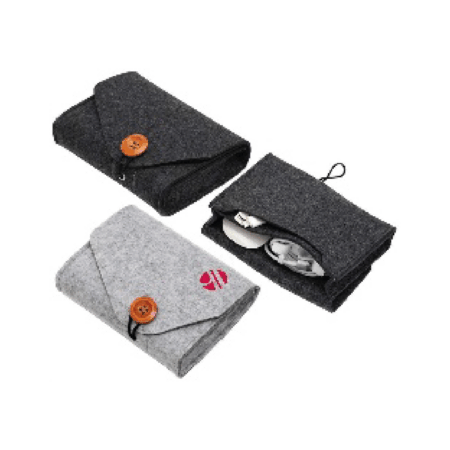 Mini Button Felt Gadget Pouch