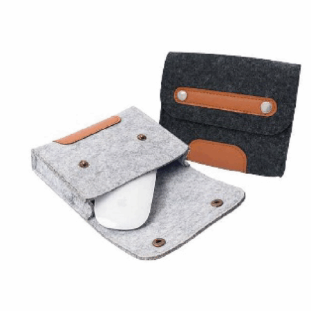 Mini Snap Closure Felt Gadget Pouch