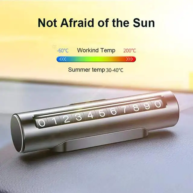 Creative Phone Number Hidden Metal Roller Temporary Parking Sign - Image 3