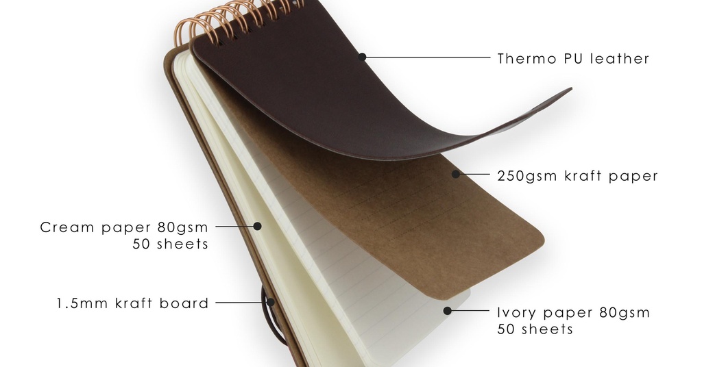 OLIVER - Vegan Leather Notepad - Image 4